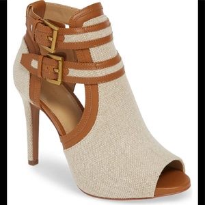 Michael Kors Women's Blaze Peep Toe Buckle Bootie